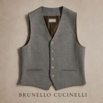 BRUNELLO CUCINELLI 브루넬로쿠치넬리 린넨 실크 베스트
