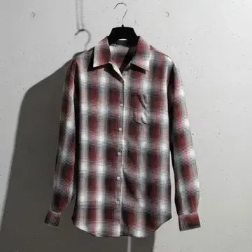 섀도우 체크 루프 칼라 셔츠 50s 여성용 S