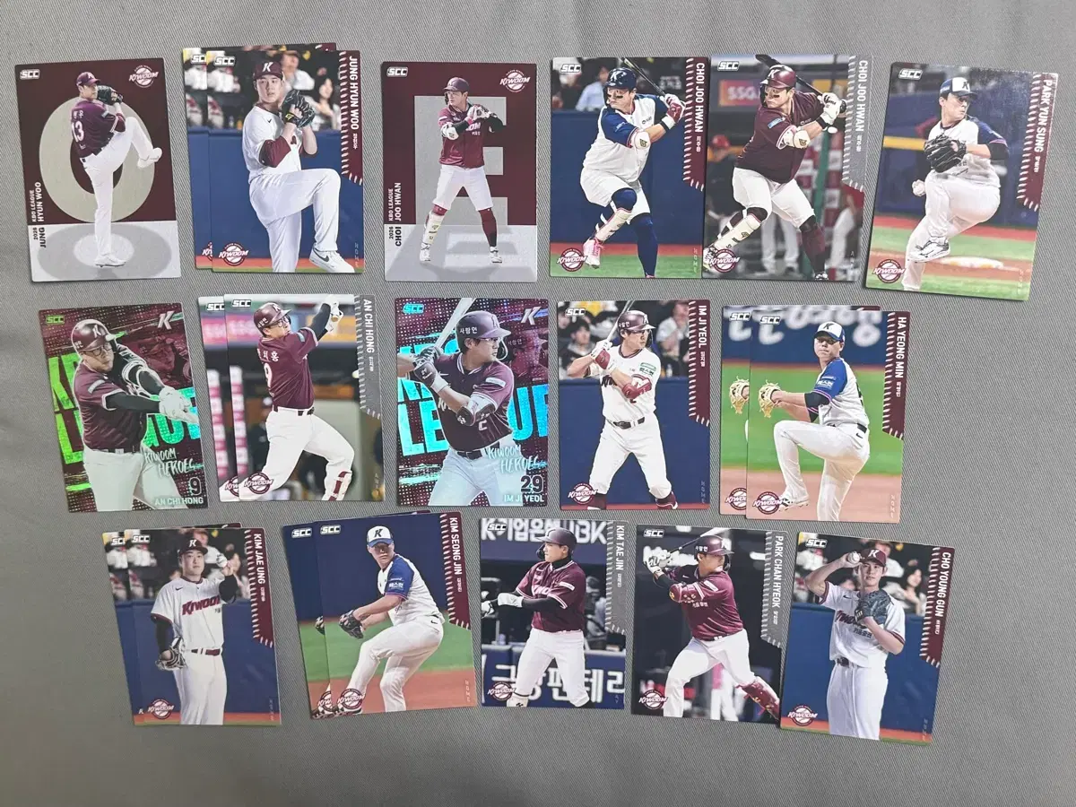 키움히어로즈 kbo 포토카드 포카 안치홍 임지열 최주환 정현우
