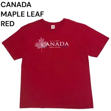 CANADA 메이플 티셔츠 XL 빨간색