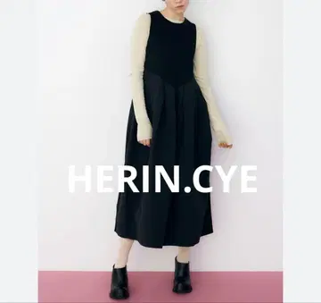 HERIN.CYE Box pleats dress 블랙 플리츠 원피스