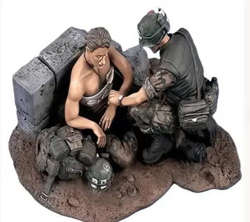 스케일 1/35 해병대 베트남 전쟁 전투 의료 풍경 레진 키트