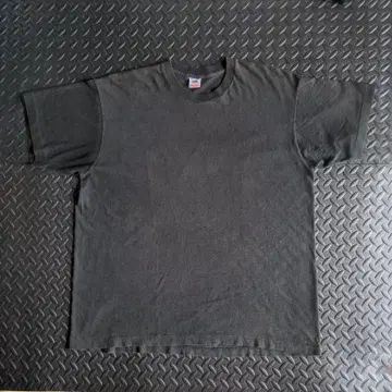 90s FRUIT OF THE LOOM 무지 티셔츠 XXL 흑먹색 페이드