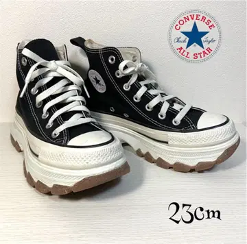 CONVERSE 통굽 하이컷 스니커즈 23cm 블랙 트렉 웨이브