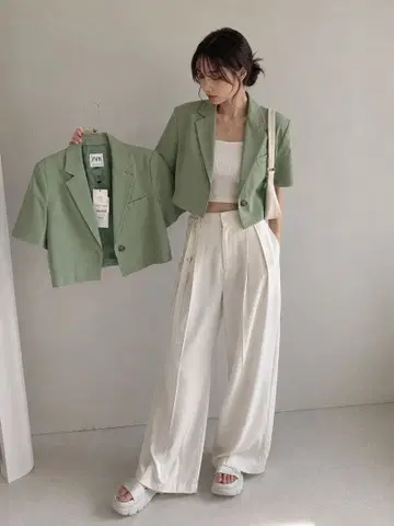 ZARA 크롭 기장 썸머 자켓