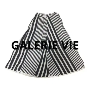 GALERIE VIE 린넨 100 스트라이프 와이드 팬츠 34