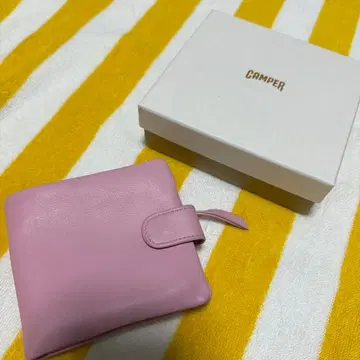 CAMPER 핑크 이단 접이식 지갑