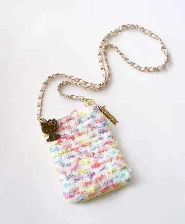 CharmantSac x HELLO KITTY 컬러풀 트위드 미니백
