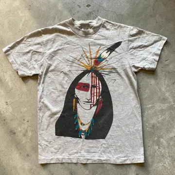 90s anvil USA 네이티브 무늬 아트T 네이티브 아메리칸
