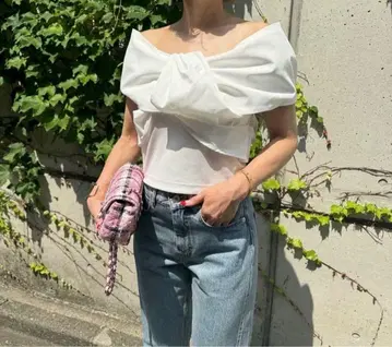 cygne 시뉴 리본 오프숄더 상의 Paniel