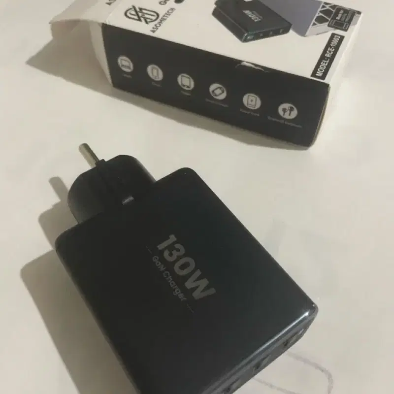 ASOMETECH 130W GaN 4포트 충전기. 새제품
