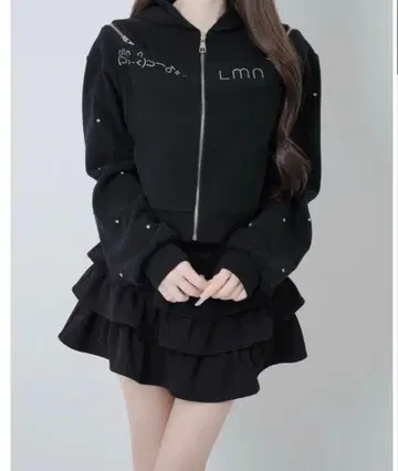 lumignon Emoticon Jewel bijou hoodie 블랙