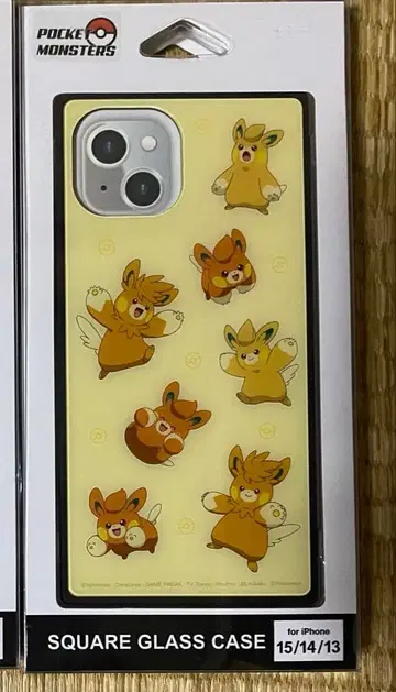 포켓몬스터 포켓몬 스퀘어 유리 iPhone 케이스 오렌지