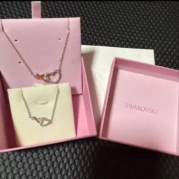 SWAROVSKI 인피니티 하트 목걸이 팔찌 세트