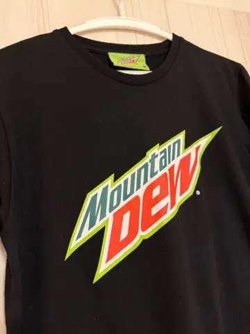 Mountain Dew 마운틴듀 반팔 티셔츠 M 블랙 검정