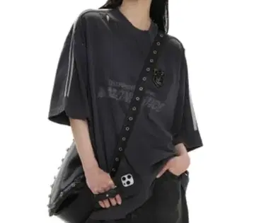 5가지 색상 오버 사이즈 사이드 라인 티셔츠