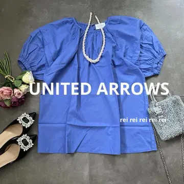 [컨디션 최상] UNITED ARROWS 코튼 실크 블라우스 볼륨3