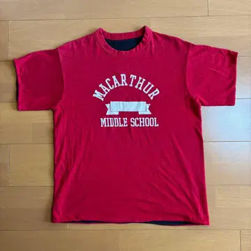 70s 80s 빈티지 W 페이스 티셔츠 MACARTHUR