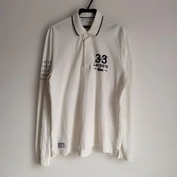 새상품급 LACOSTE 긴팔 피케 셔츠 테니스 33 레어 디자인 악어