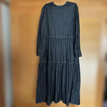 르쉘블루 데님 롱 티어드 원피스 23S 코튼 36