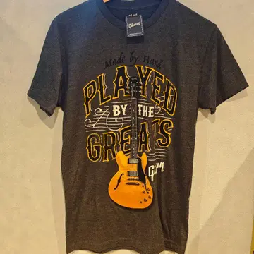 gibson es-335 티셔츠 기타 s 사이즈 그레이 계열 색상