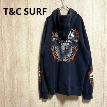 T&C SURF DESIGNS 프레임 지퍼 후드티 L