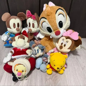 디즈니 Disney 봉제 인형 8체 세트 미키 미니 푸 데일
