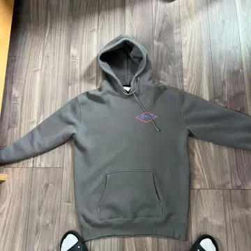 THRASHER 후드티 그레이 다이아몬드 로고