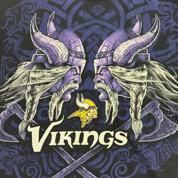 NFL Used 구제 의류 Vikings 프린트 티셔츠 바이킹스 미네소타