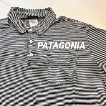 10s Patagonia 보더 피케 셔츠 오가닉 코튼 L