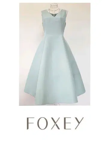 FOXEY 폭시 부티크 실크 울 드레스 원피스 민트 그린 40