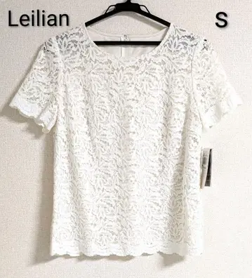 미사용 새상품 레리안 Leilian 전체 레이스 반팔 상의 S (7)