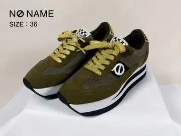 NO NAME FLEX M 통굽 스니커즈 카키 사이즈 36
