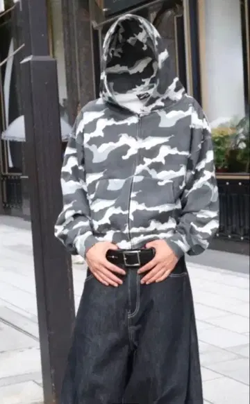 BELVET 카모플라쥬 후드티