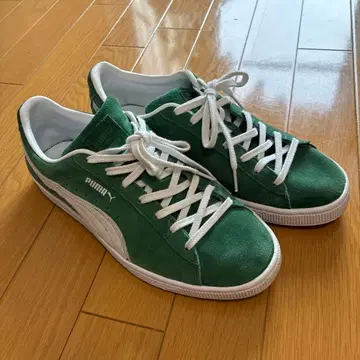 PUMA 스웨이드 그린 스니커즈