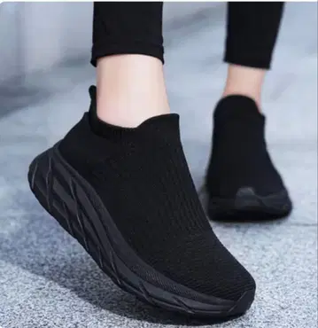 ASHIYASU 슬립온 블랙 통굽