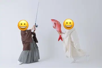 [ 사전 촬영 소품 ] 도미 봉제 인형 낚싯대