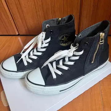 CONVERSE 골드 지퍼 HI 하이컷 24.5 컨버스