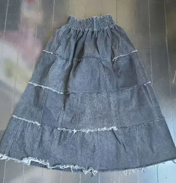 H 아쉬 BLACK 데님 스커트