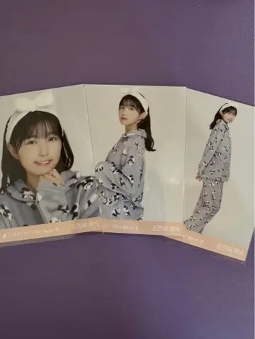 노기자카46 브로마이드 이오키 마오 애니멀 룸웨어 3종 컴프 새상품급