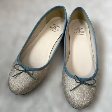 새상품급 MAISON DE REEFUR 리본 플랫슈즈 23.5cm