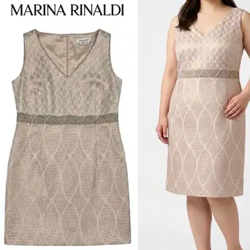Q451 미사용 새상품 2XL 마리나 리날디 빅 사이즈 원피스 여성용