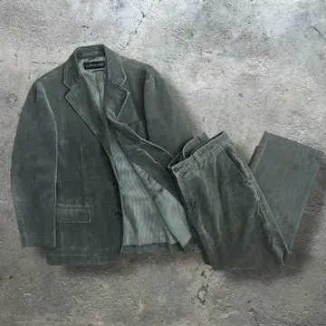 [ 레어 ] issey miyake 스웨이드 셋업 올리브
