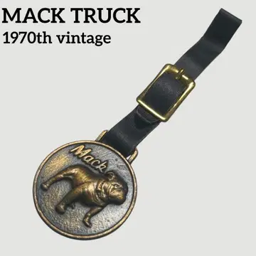 Mack TRUCKS 불독 빈티지 키링 가죽 스트랩