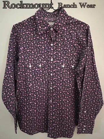 Rockmount Ranch Wear 1960년대 작은 꽃 웨스턴 셔츠
