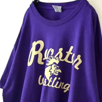 길단 Rooster 레슬링 T셔츠 XL 퍼플 보라색 구제 의류