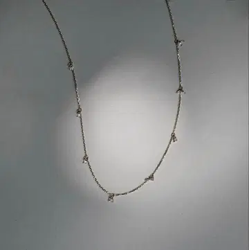 [basic] K10 버킷 다이아몬드 프린지 목걸이