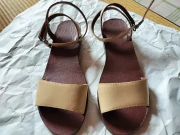 MARGARET HOWELL idea 샌들 천연 가죽 베이지 23cm