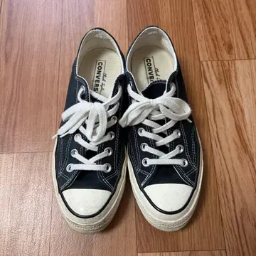 CONVERSE 블랙 로우컷 스니커즈 척테일러 24.5cm