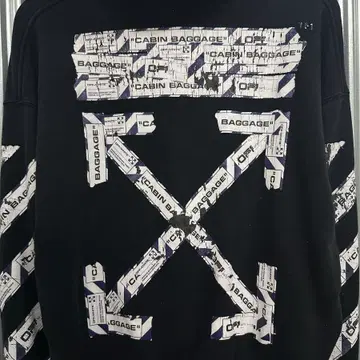 OFF-WHITE CABIN BAGGAGE フーディ S] Off-White 오프화이트 Cabin Baggage 후드티 블랙 | 브랜드 중고